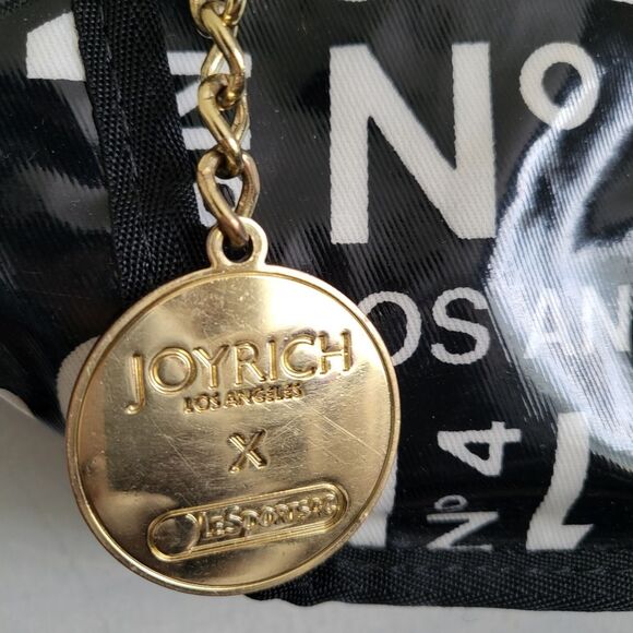 LeSportSac X JOYRICH L.A. Exclusive Black w/Gold Crossbody Shoulder Bag 13 x 7.5 - Picture 4 of 10